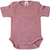 Cosilana, Body a maniche corte per neonato, 91052, in cotone/lana/seta Rosso vino mélange 50 cm-56 cm