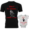 t-shirteria Coppia Tshirt e Body Intimo da Giorno Padre e Figlio Moto Gara in Corso Motociclismo Moto GP Festa del papà Maglietta Bimbo Padre e Figlio