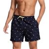 AMZSPORT Costumi da Bagno Uomo Costume Mare Impermeabili Pantaloncini Piscina Beach con Fodera in Mesh e Tasche, Blu Navy, XXL
