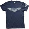 Top Gun: Maverick Licenza Ufficiale Distressed Logo Uomo Maglietta (Blu Scuro), Medium