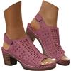 Générique Estate Stivaletti rossi sandali con tacco alto e punta aperta da donna, ideali per le uscite casual, le vacanze al mare e le serate in amore, con scarpe da basket alla moda, Vino, 38 EU