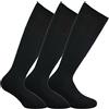 Fontana Calze, 12 paia di calze LUNGHE sportive in cotone spugna NERO taglia unica