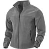 PADOLA Giacca Uomo Pelliccia Polare Felpa con Zip Completa Giubbotto a Collo Alto 2 Tasche laterali con Cerniera per Trekking Pesca e Lavoro all'Aperto(XL,Grigio Scuro)