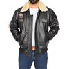 A1 FASHION GOODS Giacca pilota da uomo in pelle nera Aviator Bomber Top Gun AIR Force cappotto Spitfire