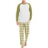 Generic Pigiama da Uomo Morbido Eleganti Set di Pigiami a Due Pezzi Casa E Casuale Cotone Mezza Stagione per Dormire Stare in