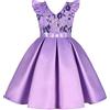 BUNNY LULU Filles Robe inclinée épaule Demoiselle d'honneur des Enfants Bal