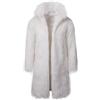 AnyuA Cappotto con Uomo Collo Alto di Cardigan Outwear Parka in Pelliccia Sintetica Autunno Inverno Bianco XL