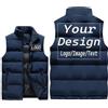 ZYWEHC Gilet Senza Maniche da Uomo con Collo Alto, Giacca Spessa Antivento Cappotto Invernale Stampa Personalizzata Logo Fai da Te Gilet Caldo Regali Personalizzati Color3,XL