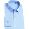 Rfmfkkg Camicie da uomo in fibra di bambù liscia senza tasca Business manica lunga Standard Fit Non-Iron Dress Shirt