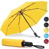 ZOMAKE Ombrello Pieghevole, Ombrelli Pioggia Piccolo Antivento da Viaggio, Umbrella Resistenti Grande Portatile Automatico, Ombrellini Leggero Compatto al Vento Forte per Uomo Donna (Giallo/42in)