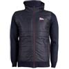 Coveri Giubbino imbottito con retro e maniche in maglia e soft shell con cappuccio e zip intera