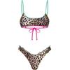 F**K Bikini Donna Top Regolabile con Slip Americano Fisso Fantasia SW0121-X02