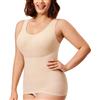 DELIMIRA Donna Canotta Modellante Scollo Profondo Senza Cuciture Intimo Modellante Beige 48