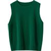 Vsadsau Knitwears Gilet Maglione da Donna 100% Lana Merino Maglieria Lavorata a Maglia Pullover Senza Maniche Girocollo, Gn, XL