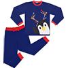A2Z 4 Kids Ragazze Ragazzi Natale Pigiami 2 Pezzi Pinguino Set Lounge Abito Unisex Pigiama Festive Loungewear Vestito I Regali per Bambini 5-13 Anni
