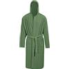 SaRani Accappatoio Vingi Lisbona Uomo Donna Unisex Con Cappuccio Cotone Microspugna Tinta Unita (L/XL, Verde)