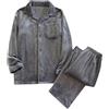 KBOPLEMQ Pigiama lungo da uomo, set invernale in pile, due pezzi e pantaloni da sonno, morbido flanella, biancheria da notte da uomo, pigiama termico, comodo e morbido abbigliamento per la casa
