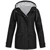 Cocila Giacche Autunnali Taglie Forti Outdoor Rain Rainproof Raincoat Coat Solid Women Jacket Hooded Plus Women'S Coat Giubbotto Invernale Offerta Piumino+Giallo+Donna