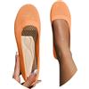 Generico Décolleté Donna Primavera Estive 36-43 EU in Rete Traspirante Traforata Decollete Slip-on Casual Senza Lacci Scarpe Eleganti Basse da Ballo Ballerine a Punta Comode per Lavoro Casa Dance,Arancione,38