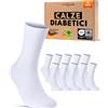 sockenkauf24 10 Paia Calze Diabetici senza Elastico Uomo Donna Cotone senza Cucitura
