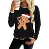 Demegimi Maglione Natalizio Donna Manica Lunga Natale Maglietta Fiocco Neve Alce Maglioni Girocollo Donna Pullover Maglione Festa Natale