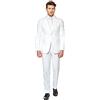 OppoSuits Solid Color Party Suits for Men - White Knight - Full Suit: Includes Pants, Jacket And Tie Completo Uomo Uomo