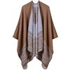 Pluto & Fox Poncho Invernale Donna Scialli Di Lana Con Disegno Retrò Grande Cappotto Sciarpa Tartan Cashmere Pashmina