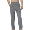 HomyComy Pantaloni Pigiama Uomo 100% Cotone Leggero Abbigliamento da Notte Pantaloni del Pigiama Sciolti a Quadri da Uomo con Coulisse e Tasca