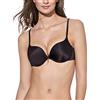 Selene, Reggiseno Donna con Scollo a V, Ferretto e Coppe Doppio Push-Up, Collezione Raquel, Colore Nero, Taglia 5B