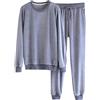 Générique Set di pigiama da uomo lungo in velluto per abbigliamento da notte da uomo, tinta unita, maglione in pile e calze per pigiama set invernale caldo top e pantaloni pilou pilou loungewear di grandi