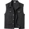 Yukirtiq Gilet di Jeans da Uomo Estivo Vintage Gilet Strappato Smanicato Biker Giubbotto Jeans Senza Maniche