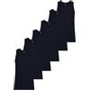 RAGNO 6 Canottiera Bipack Spalla Larga Uomo 100% Cotone 601412 Bleu, XL