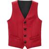 Generico Gilet Formale da Ragazzo A 4 Bottoni (Red 11-12 Years)
