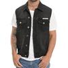 CoXuantion Gilet di Jeans da Uomo Senza Maniche Cotone Gilets Casual Retro Vintage Jeans Giacca con Bottone Punk Gilet Denim per Fotografia Moto S,Grigio