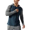 Muscle Alive Uomo Foderato Termico Felpa con Cappuccio Atletica Maglione Manica Lunga Allenamento Running Hoodies Blu Intenso Hit Grigio XL