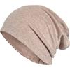 VIAUMBR Berretto Invernale Uomo e Donna Cappellino Slouch Beanie Elastico Unisex Cachi