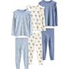 NEXT Ragazza Confezione da 3 Pigiami Comodi a Fiori Blu/Bianco 9 Mesi-12 Mesi