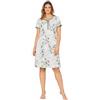 e.Femme® Camicia da Notte da Donna Martha 1088 in 50% Modal, 50% Cotone