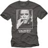 MAKAYA Find What You Love - Maglietta Uomo T-Shirt Charles Bukowski Grigio L