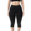 FarmaCell 1104 (Nero, S/M) Leggings Anticellulite Donna Capri, Leggins 3/4 Massaggianti con Effetto Fir, Made in Italy