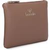 Braccialini Milly Pochette in materiale simil pelle di colore platino, dal design essenziale e raffinato. Chiusura con zip dorata con laccetto laterale e logo frontale. Compatta e leggera,