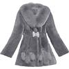 Generico giacca donna invernale lunga Piumino Donna Invernale Cappotto Lungo Pelle Parka Da Giubbotto Con Pelliccia Giacca Pile Trench Coat Cappotti verde militare