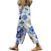 Generico Pantaloni Leggeri Donna Pantaloni Di Lino Donna Pantaloncini Estivi Eleganti Pantalone Trekking Estivo Curvy Larghi Moto Lunghi Neri Pantacollant Salopette Palazzo Harem Bermuda Xl Corti Premaman Al