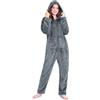 CityComfort Pigiama Intero Donna - Pigiamone Intero in Pile S-XL Caldo e Morbido (Grigio, M)