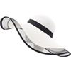 WUODHTW Cappello da donna e uomo a tesa larga in paglia, stile Panama, da spiaggia, protezione solare UPF 50, cappello estivo a tesa larga in paglia, arrotolabile, cappello da pescatore, Taglia unica