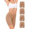 VOENXE Boxer Donna Cotone,Pantaloncini Sottogonna Antisfregamento Culotte | Mutande Pantaloncino Donna,Legging Corti,Ciclisti Sport Short,Mutandine Pantaloni Elasticizzato,Calzoncini Gamba Lunga,4 Pack
