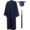 GraduationMall 2026 Toga Laurea Toga e Tocco Cappello Laurea Uomo Donna Nappa Cerimonia Universitaria Unisex Costume Carnevale
