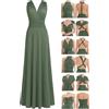 Juvell Abito da Damigella - Abito Infinity Lungo - Abiti da Sera - Top a Fascia Incluso - Vestito Donna Elegante - Boda-Bridesmaid-Baile - 1000 (40-44, Verde)