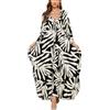 YouKD Abito lungo caftano estivo bohémien spazioso abito da spiaggia coprire plus size abito da donna, F Colore 8, Taglia unica