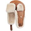 Harssidanzar Cappello da Aviatore in Pelle per Uomo e Donna Cappello Invernale in Pelle di Agnello Shearling Cappello da Trapper con copriorecchie CU603EU